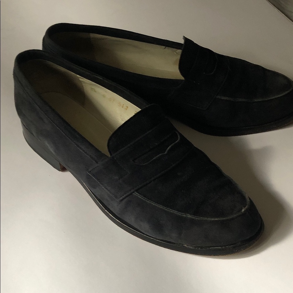 Elegant Blue suede loafers for women